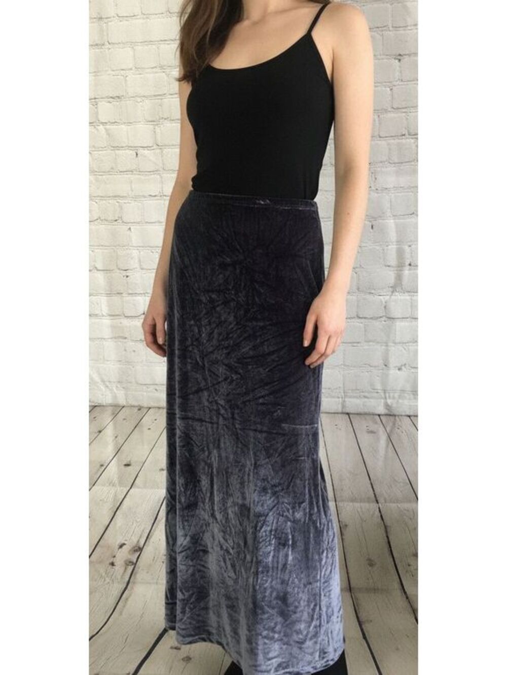 Candy rain Y2K NWT Stretch Velvet Maxi Skirt Blue green Fairy Goth vibes
